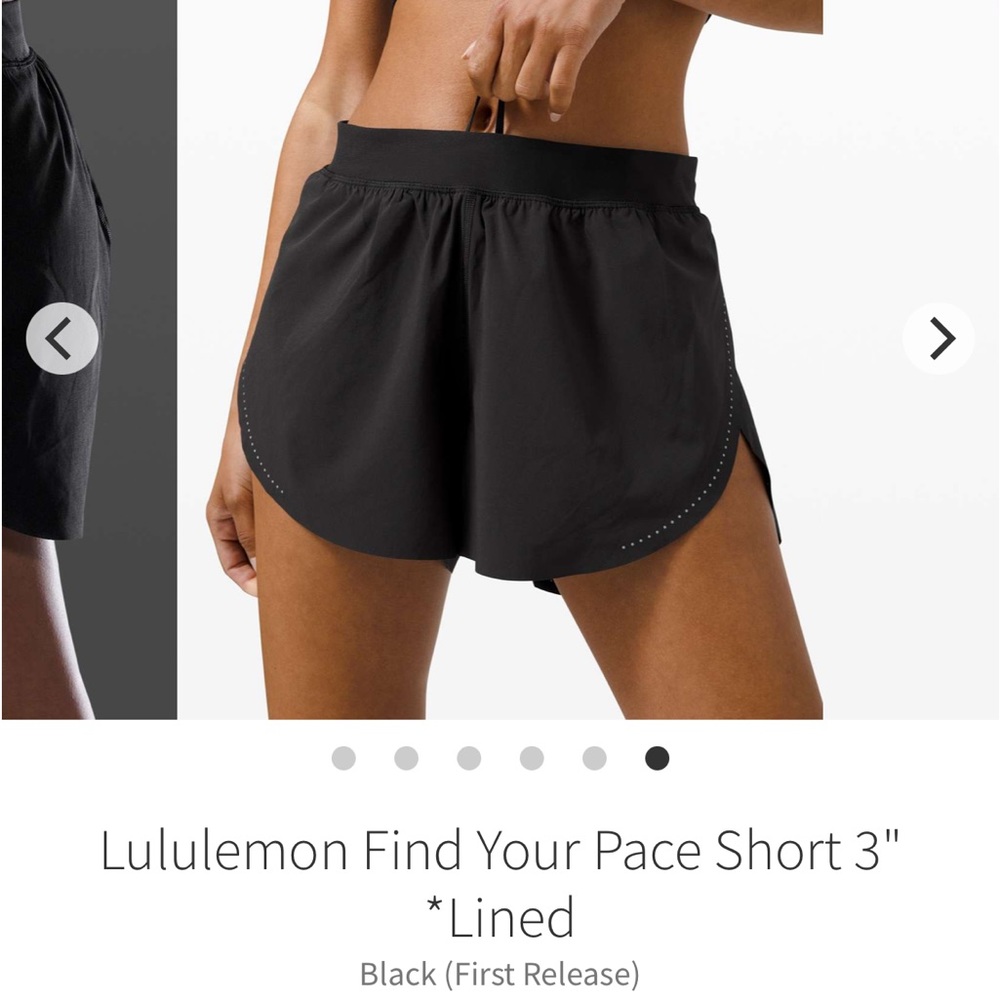 Lululemon - Find Your Pace 3” Short - Size 4 - Black